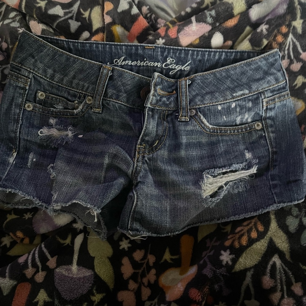 american eagle low rise jean shorts